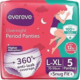 Evereve Period Panty For Girls & Women, (L-XL), 5 Pcs, 360 Degree Coverage, 0% Leaks, High Absorbency For Heavy Flow, Maternity Delivery Pads, Postpartum & Overnight Protection, Disposable Panty-picture-10