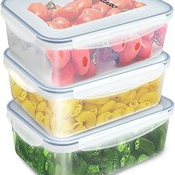 AGARO Airtight Container, Food Storage Container With Lid, Multipurpose Kitchen Container, Rectangular Plastic Body, BPA Free, 1.5L, Pack of 3-image-4