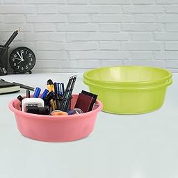 Homestic Pack of 3 Desk Organizer | Stationery Organizer | Multipurpose Storage Organizer | Office Supplies for Pen-Pencil-Staplers | Desktop Organizer | 6 LTR | Green & Light Pink-image-40
