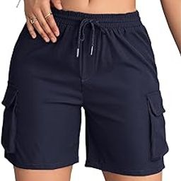 Women Shorts | Casual Western Cargo Shorts for Women's | Drawstring Waist | Asthetic Look | Travelling, Outdoor, Running-image-68
