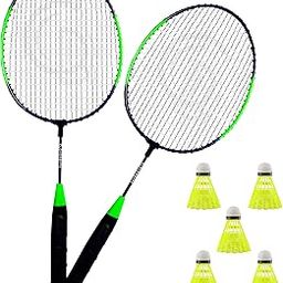 CLOVERBYTE Metal Exotic Kids Badminton Racket Set With 5 Shuttlecock For Kids Badminton Kit, Multicolor-picture-31