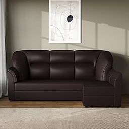 WESTIDO Leatherette 4 Seater - Sofa (Finish Color - Brown, DIY(Do-It-Yourself)) | 1 Year Warranty-30