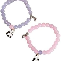 Womens Bracelets Multi Layer Stone Beads Couple-Combo Matching Best Friend Relationship Couple Bracelet Heart For Gift Wife,Special Pink And Blue One 2 Pcs-image-5
