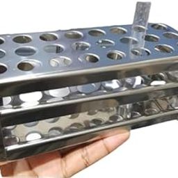 Test Tube Stand, 13 mm � 24 Holes Double-layer Stainless Steel Test Tube Stand by Apex Labs-13