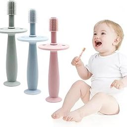 MOM Care Manual Silicone Baby Teether for Teething Gums, Soft Teething Brush with Textured Surface for Infants and Babies, Food Grade Silicone, Tooth Brush Design, (Random Color)-31
