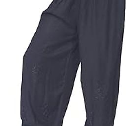 Women's Loose Fit Harem Pants (PBT0602_Black_Free Size)-image-11