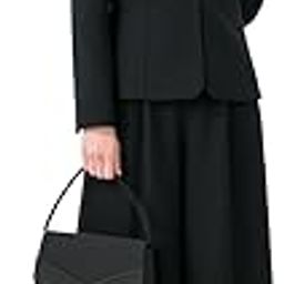 210581 Japanese Fabric Black Formal Wide Pants Suit 3-Piece Set Mourning Dress Formal Dress-image-11