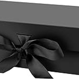 VRB Dec 1Pcs Multipurpose Gift Box Decorative Folding Paper Gift Box with Ribbon,gift box for packing,hamper boxes,gift boxes for Return Gifting,Storage,Engagement,Wedding,Birthday, Anniversary,Return Gift (1 Pcs Black Rigid Box)-15