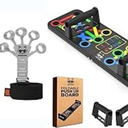 Mapache Premium Series 15-in-1 Push Up Board with Finger Grip Strengthener Ultimate Home and Gym Fitness Combo-32
