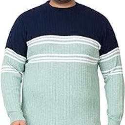 Plus Size Men Round Neck Full Sleeve Printed Woolen Winter Sweater-image-18