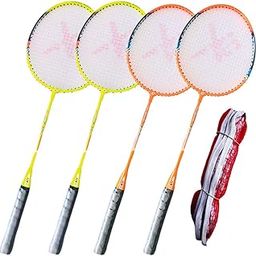 AXG New Goal Service Badminton KIt (Set of 4 Rackets with Net)-14