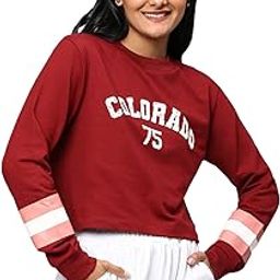 Women's Winter Wear Cotton Blend Panelled Sleeves Printed Crew Neck Sweatshirt-image-58