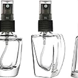 nsb herbals Refillable Perfume Glass Bottles With Black Spray Pump. Assorted Bottles In Different Shapes, Sizes And Capacity For Perfume Essential Oils Aromatic Water Blend Set of 5 Pcs-40