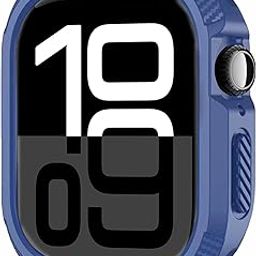 NEWTECHNO Tough Armour Case Compatible for Apple Watch Series 10 46mm|Military Grade Durable Protective Cover, Flexible Shock Proof Durable TPU Bumper Case for Apple Watch Series 10 46mm (2024)(Blue)-29