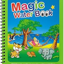 Magic Book for Kids 2-5 Years | Reusable Magic Water Books with Water Pens | Magic Water Book for Kids – Educational & Mess-Free Colouring Fun (Pack of 1 Book, 1, count)-picture-4