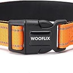 WOOFLIX Reflective Dog Collar For Training And Walks|Adjustable Nylon Training Collar With Tactical Buckle And D-Ring For Medium And Large Dogs|Reflective Dog Collar|(Medium, Orange, 13 Cm X 15 Cm)-10