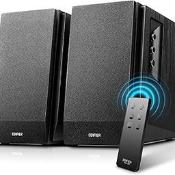 Edifier R1700BT Bluetooth Bookshelf Speakers (Black) - Active Near-Field Studio Monitors - Powered Speakers 2.0 Setup Wooden Enclosure - 66w RMS-17