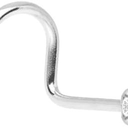 925 sterling silver Square CZ Nose Stud/Nose Pin/Nose Ring for Women and Girls-image-34