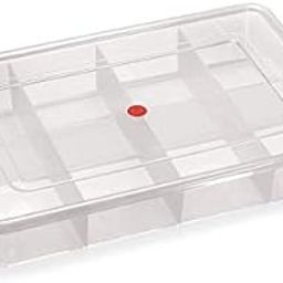 SHOPATHON INDIA 8 Grids High Thickness Plastic Multipurpose Storage Box With Tight Lid (X-Large, Rectangular)-image-23