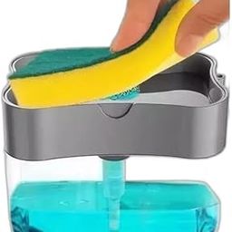 Soap Dispenser/Soap Pump Dispenser and Sponge Holder with 1 Cleaning Sponges for Kitchen|Type -153 for Home and Kitchen-image-88