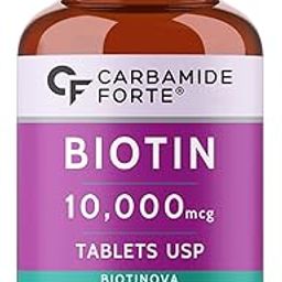 Carbamide Forte High Potency Biotin Tablets 10000mcg For Hair Growth 60 Veg Tablets-21