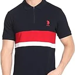 u.s. polo assn. Men Cotton Color Block Slim Fit T-Shirt-picture-4