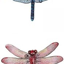CALANDIS™ 2Pieces Metal Wall Dragonfly Decorations for Farmhouse Blue and Red | Figurines | Home Dacor-image-25