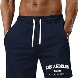 Men's Navy Color Graphic Printed Shorts - LA-picture-17