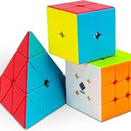Cubelelo Drift 2x2, 3x3 & Pyraminx Cube Combo (Stickerless) | Ideal for Kids Above 3 4 5 6 Years Old Boys Girls | 3 in 1 Speedcube Gift Set | High Speed Puzzle 3x3x3 2x2x2 Pyramid Triangle-21