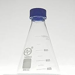 ISKO® Set of 2 Pcs Conical Flask With Screw Cap and Graduation (500ML, Borosilicate Glass)-14
