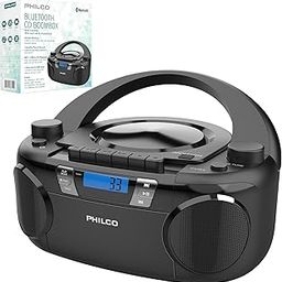 Philco Bluetooth CD Boombox with Cassette, MP3 CD USB Playback The Ultimate Retro Music Combo with Best Class Sound Performance, 12 watts, and Telescopic FM Antenna Provides Maximum Radio Reception-10