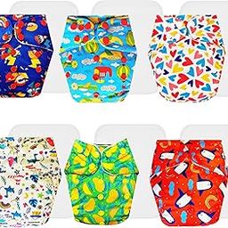 Dumbledo Premium Cloth Diaper with Cotton Insert (Pack of 6) | Dry Feel and Comfortable | Breathable | Quick Dry | Perfect for Indian Summers | 3 Months – 3 Years | Unisex Baby-picture-17