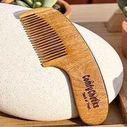 Comfy Cheeks Wood Comb for Infants, Babies & Kids | Anti-Bacterial | Non Static | Hair Growth-image-93