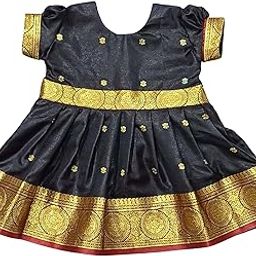 LUSTER Black Frock Satin (Age 0 to 5 yly), Special for Makar Sankrat, Pedda Panduga, Makara Sankranti, Pongal, Magh Bihu, Magha Mela-image-23
