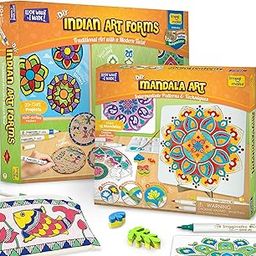 Imagimake Indian Art Combo Kit | Includes Mandala, Madhubani, Warli, Lippan, and Block Printing | DIY Craft Kit | Coloring & Painting Kit | Birthday Gift for Girls & Boys Ages 8,9,10,11,12-1