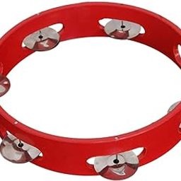 International Shopping Center Khanjari 07 inch Tambourine Hand Percussion Musical Instrument, Red-image-26