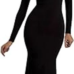 High Neck Full Sleeve Full Length Dress for Women-image-64