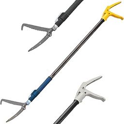 6 Feet Long Arm Telescopic Long Catcher Picker Stick (3.5-6) Feet Heavy Duty Grabber Pickup Garden Stainless Steel Plucking Stick Excellent Grip Handle with Lock Latch Adjustable Length (New)-image-68