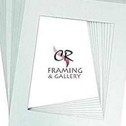 CR Framing, Pack Of White 25 Acid-Free White Pre-Cut 5" X 5' Picture Mats Matting for 3" X 3" Photo Bevel Cut-image-25
