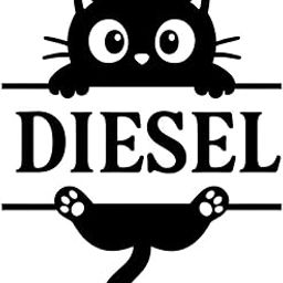 VISIONEX Mini Cat Car Sticker - Diesel Sticker for Car Fuel Tank, 10x10 CM Vinyl Decals, Black & White, Cute and Unique Design, Waterproof, Dustproof, Easy Peel and Stick, Aesthetic Car Stickers-image-79
