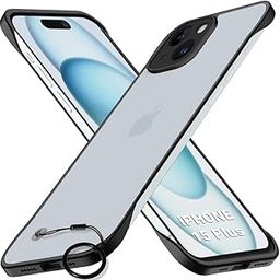 TheGiftKart Hybrid Ultimate Slim Back Case Cover for iPhone 15 Plus | Camera & Screen Protection | Frosted Matte Translucent Hard Back Case Cover for iPhone 15 Plus (PC & TPU, Black Bumper)-picture-18