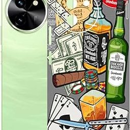 AtOdds Mobile Skin Sticker Wrap | Compatible for VIVO T3X (5g) | Scratchproof Matte Finish | Full Coverage for All Sides & Camera Protection (Wine Graffiti)-image-33