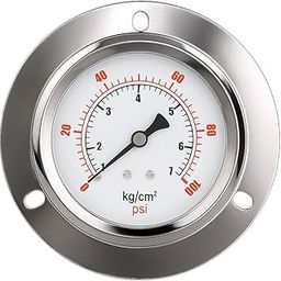 Ionix Bottom Entry Water Pressure Gauge 7 kg/cm² | 100 PSI | Stainless Steel Body | Brass Connector | Accurate Pressure Monitor for RO, Geyser & Water Pump-20