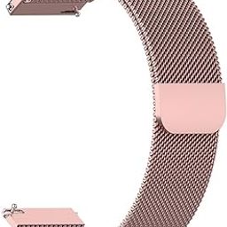 AONES 22mm Magnetic Loop Watch Strap Compatible for Noise Colorfit Pulse 2 Max Metal Chain Watch Band-21