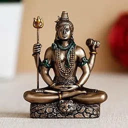eCraftIndia Brown Resin Meditating Lord Shiva Statue | Lord Shiva Idol for Home Decor Pooja Room Office Car Dashboard | Shiv Murti | Shiv Idol Gift for Diwali Housewarming Maha Shivratri Birthday-image-25