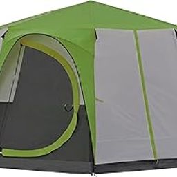Coleman Cortes Octagon 8 Person Family Tent with Wheeled Carry Bag, 2000 mm Water Column, Easy Set up with Color Coded Poles (Get Complimentary 2 Coleman BYOT Camping Nightout Event Passes)-image-1