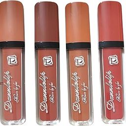 LJF Matte Liquid Lipstick nude shade Combo Set, Long -Lasting, Waterproof and Non drying Formula (Pack of 4)-image-59