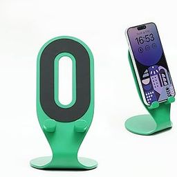 NUMIN Loop Phone & Tablet Stand Green | Tablet & Mobile Holder for All Smartphones, Tabs, Kindle, iPad Mobile Holding Tabletop Stand, Sturdy Rust Free Metal Design | Anti Slip leatherite Surface-image-45
