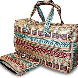 Women’s Travel Bag | Detachable External Pouch | Lightweight & Foldable Matty Fabric Blend | Portable Duffle Bag for Travel, Shopping, Luggage & Organizer-image-88