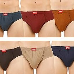 100% Cotton Mens Inner Elastic Brief | Solid Comfort Innerwear (Pack of 6)-picture-11